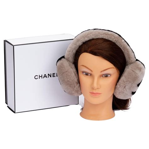 chanel b brown|Chanel brown hat with earmuffs.